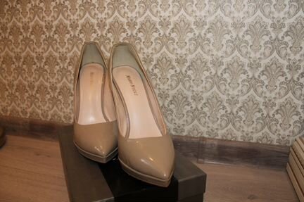 Натур. кожа нюдовые, беж