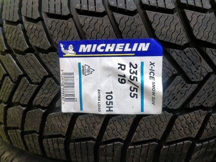 235 55 19 зимние шины, новые липучка Michelin