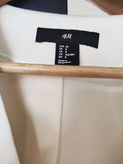 Пиджак светло-кремовый, h&m, размер М