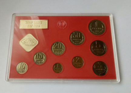 Годовой набор СССР 1987 лмд жесткий