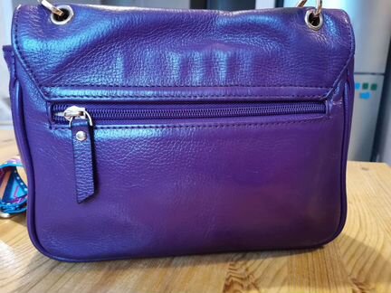 Сумка фиолетовая Gerard Henon, кожа, кросс-боди