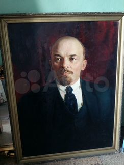 Ленин картина портрет масло ретро