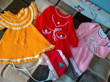 Вязаные платья для девочки до 1 года периода СССР