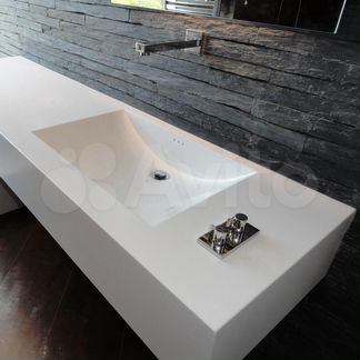 Столешница в ванную из искусственного камня