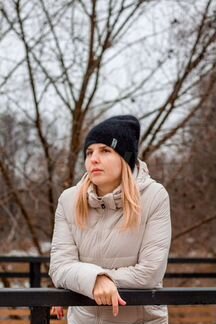 Пушистая шапка из норки