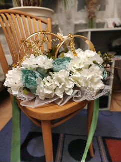 Свадебное украшение на автомобиль