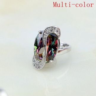 Серебряное кольцо с мистическим топазом