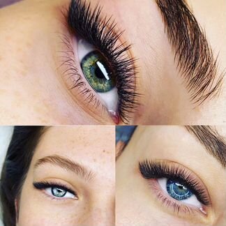 Наращивание и ламинирование ресниц, Брови