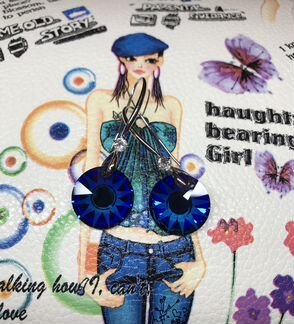 Серьги с кристаллами Сваровски