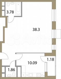 2-к квартира, 55.2 м², 16/20 эт.