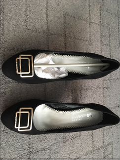 Продам черные замшевые вечерние туфли