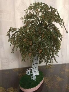 Подарок. Берёза из бисера. Оригинальное решение по