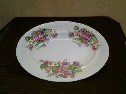 Блюдо Конаковский фаянсовый завод(зик)