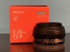 Sony 20mm f/2.8 E (SEL-20F28) объявление продам