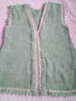 Костюм жилет и юбка. Связан вручную