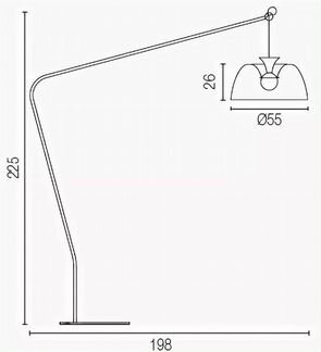 203478 Торшер Calligaris Arpege CS/8019-FA