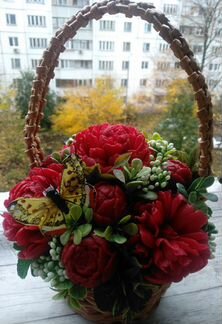 Композиция Пионы из мыла