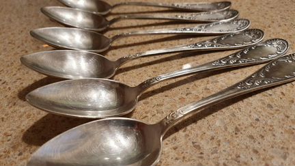 Ложки посеребренные столовые мельхиоров Кольчугин