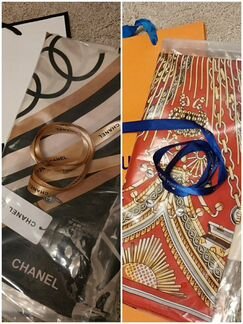 Шелковый платок Chanel и Louis Vuitton