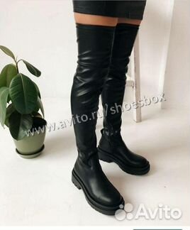 Ботфорты кожаные высокие