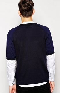 Трикотажная футболка со стегаными рукавами ASOS