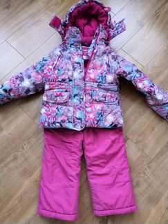 Пуховик на девочку+полукомбенизон (комплект)