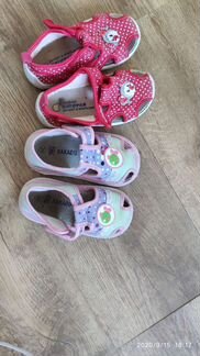 Две пары сандалий для девочки 24 р-р