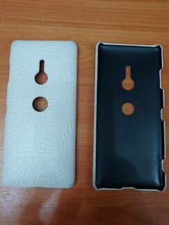 Чехол Софттач для Sony XZ3 2 штуки (белый кожа) Br