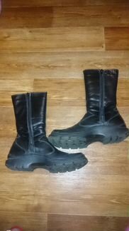 Зимние, черные сапоги