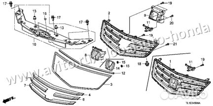 Решетка радиатора Хонда Аккорд 8