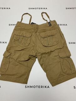 Abercrombie Fitch шорты карго с ремешками бежевые
