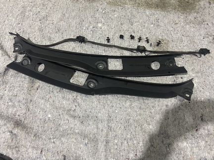 Bmw f34 комплект накладок капота под омыватель