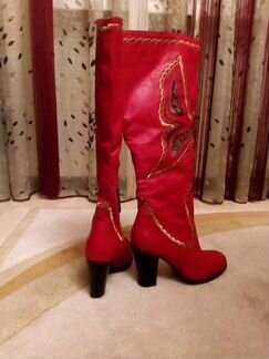 Сапоги кожаные, 38 размер