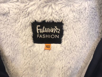 Парка на рост 140 см, темно-синяя