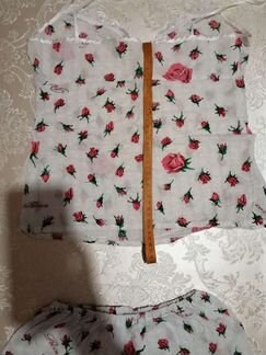 Пижама женская хлопок цветочный принт