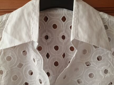 Блуза белая шитье