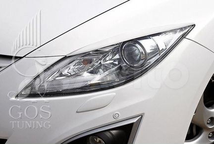 Тюнинг накладки на фары реснички на Mazda 6 GH