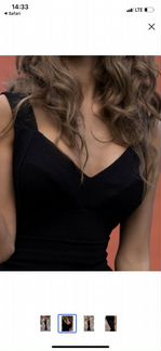 Вечернее чёрное платье впол Bezko 44