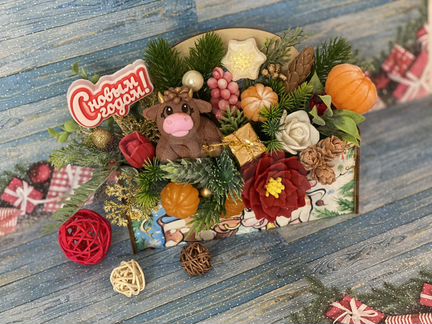 Букет, новогодний подарок, мыло