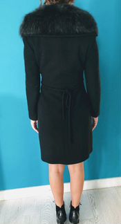 Пальто чёрное демисезонное Италия