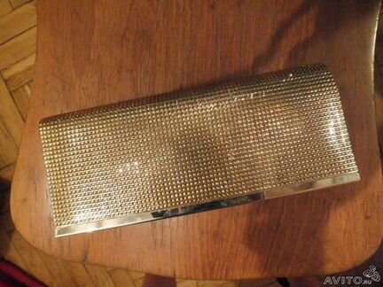 Сумочка стразы золото клатч