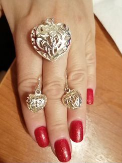 Набор серьги и подвеска, кулон