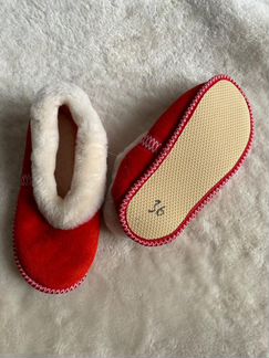 Женские тапочки из меха чувяки бабуши чуни красные
