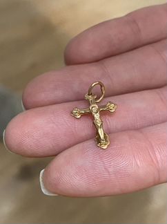Золотой крестик, новый, детский