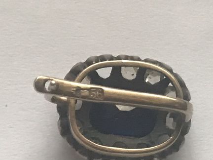 Антикварные золотые серьги