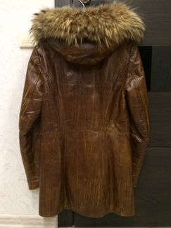 Дубленка натуральная кожа и мех р. 44