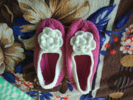 Тапочки вязанные