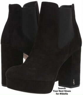 Черные замшевые полусапожки на высоком каблуке