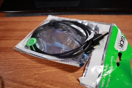 Кабель GCR USB - USB-B (угловой) 1 м