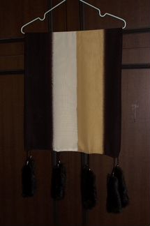 Шарф с кисточками из норки. Новый